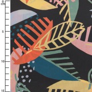 Liberty fabric - Menphis Trail - Black - Multicolored x10cm