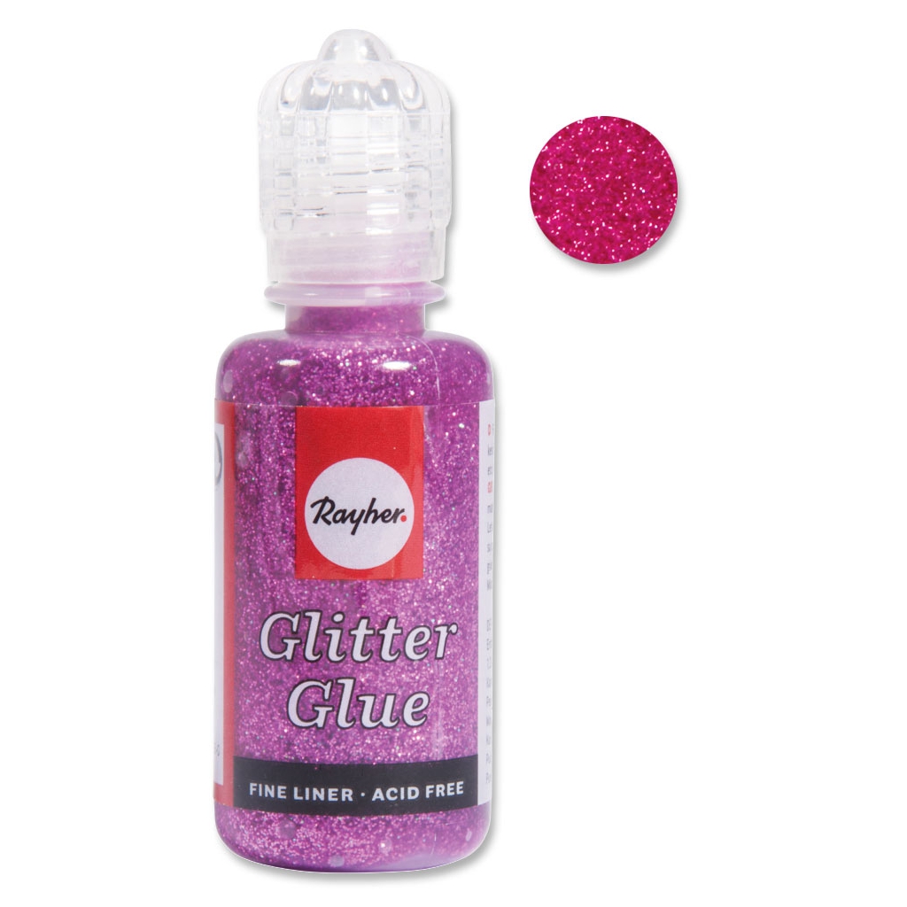 RAYHER GlitterGlue metallic for creative leisureHot Pink x20 m