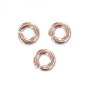 Rose Gold-filled jumprings open 3x0.76 mm x25