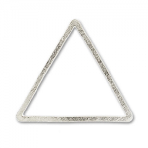 spacer triangle 13mm Fine silver plating x15