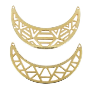 Spacer for necklace torques 64x19/64x17 mm fine Gold plated x2