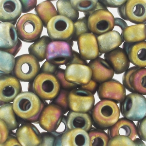 Miyuki Seed beads 6/0 2035 - Metallic Khaki Iris Mat x8g