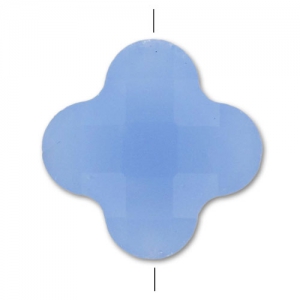 Faceted clover 20 mm Blue Opal x1