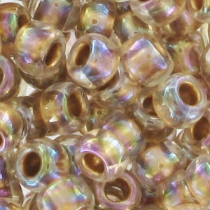 Toho seed beads 8/0 TO8R994 - Gold Lined Rainbow Crystal x8g