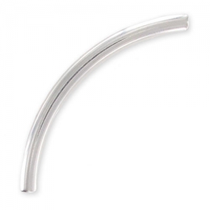 Metal tube 51x4mm silver tone x1