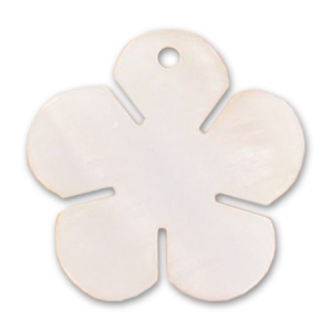 Mother-of-Pearl Pendant Flower 29mm Natural x1