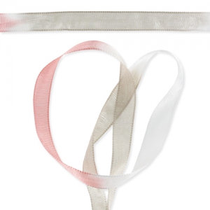 Ribbon Tie and Dye 12 mm Pink x 1m