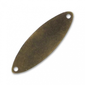 Oval spacer smooth finish 2 holes 30mm Bronze tone x1