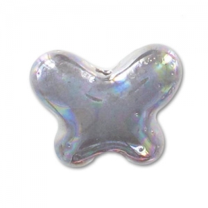 Ceramics Butterfly 12x15mm Iridescent Grey x1