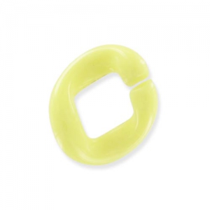 Twisted oval link 21x18 mm light yellow x1