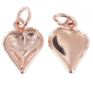 Pendant cabochon simple face setting shaped 4809 13x12mm rose gold ton