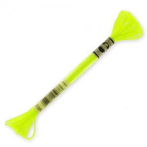 DMC Mouliné Effet Lumière Neon Yellow (E980) Embroidery Thread, 8 m
