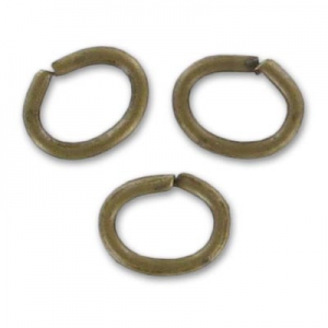 Jumprings open oval 5x4x0.7mm Bronze tone x50