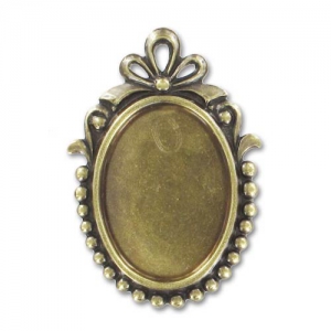 Knot Medallion for 18x13mm cabochon bronze tone  x1