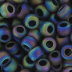 Toho Seed beads 11/0 TO11R86F - Opaque Frosted Rainbow Iris x8g