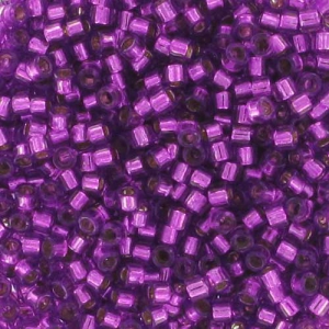 Miyuki Delica 11/0 DB1345 - Dyed Silver Lined Magenta
