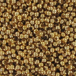 Metal seed beads 15/0 24K Gold plated x10g
