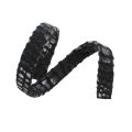Leather lace 10mm Imitation Crocodile black x30cm