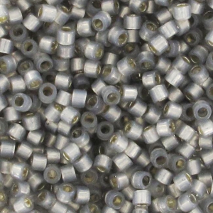 Miyuki Delica 11/0 DB0630 - Dyed Lt Smoke Gray Silver Lined Alabaster x8g