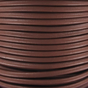4 mm European Leather Cord - Chocolate x 1 m