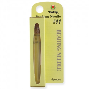 Round tip Tulip needle for seed beads size 15/0 0,41x48,5 mm (N°11) x4