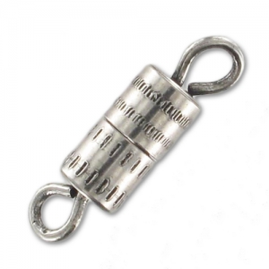 Screw-on clasp 8.5mm Old silver tone