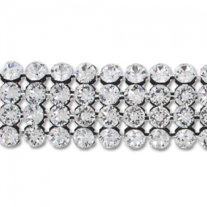 PureCrystal Crystal Mesh Hotfix 40001 4 rows 11 mm Crystal x5cm