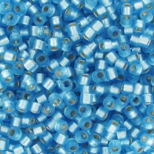 Miyuki Delica 11/0 DB0692 - Dyed Semi Mat Silver Lined Aqua