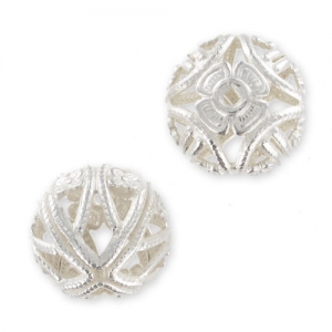 Balls 12mm Silver tone x4