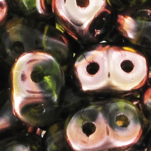 SuperDuo 2.5x5mm Chrysolite Capri Gold x10g