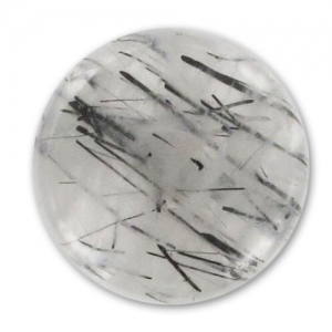 cabochon 15mm Black Rutile x1
