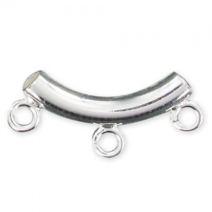 Silver Tube 16x3mm to dangle charms x1