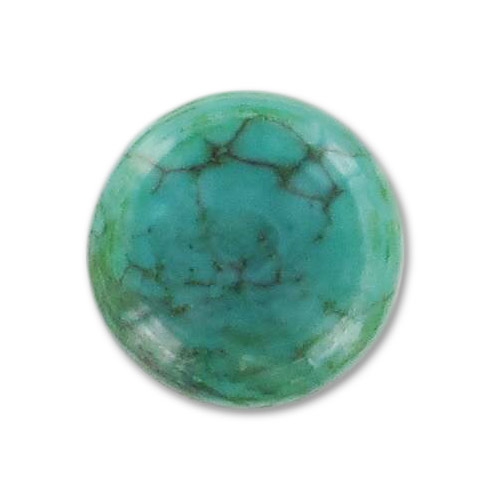 Round cabochon 8mm Turquoise - Perles & Co