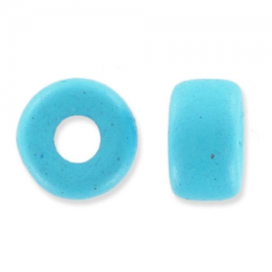 Large hole beads - Pony Beads 6 mm - Preciosa - Turquoise x15