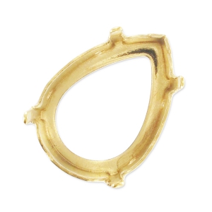 Cabochon setting PureCrystal 4320 18x13mm Gold tone