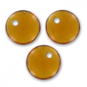 Lentils  6mm Dark Topaz x50