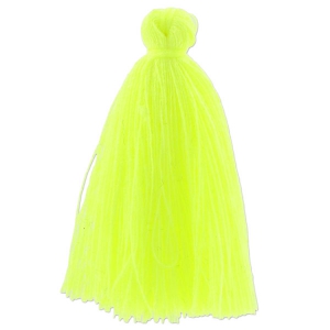 Tassel in cotton imitation 43-46 mm yellow Fluo x1