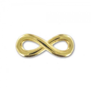 Spacer infinity 15x6mm fine Gold plated x1