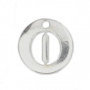 O letter Sterling silver charm 8.5mm x1