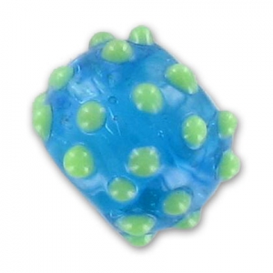 Spikes round bead 16mm Aquamarine x1