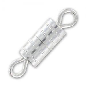 Screw-on clasp 8.5mm fine silver plating