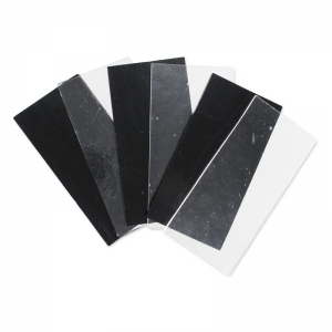 Assortment of Murano Glass Tiles, COE104, 5x10 cm, Black/Clear