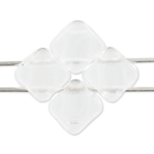 Silky Bead 6x6mm Crystal  x50