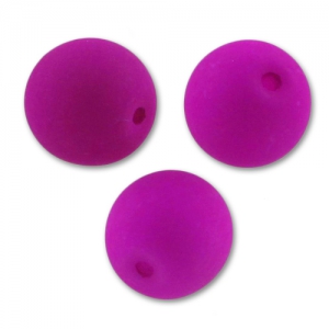 Round bead 8mm Neon Purple Mat x20