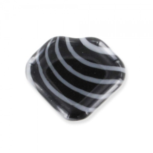 puck like diamond 13mm striped Black/white x1