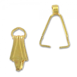 Bail clips 10mm gold tone x5