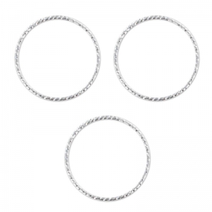 Rings decorated 13mm 925 Sterling Silver x5