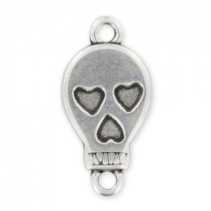 spacer skull 23x11,5 mm Antique Silver Plating x1
