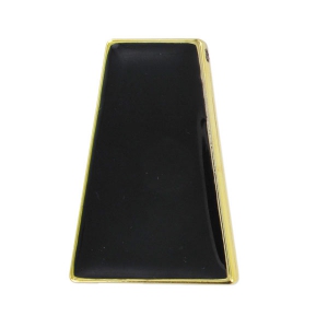 Acrylic trapezium pendant 46x31 mm gold tone/Black