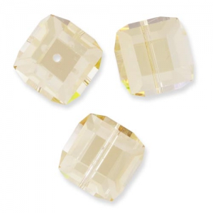 PureCrystal 5601 Cube 12mm Crystal Golden Shadow x1